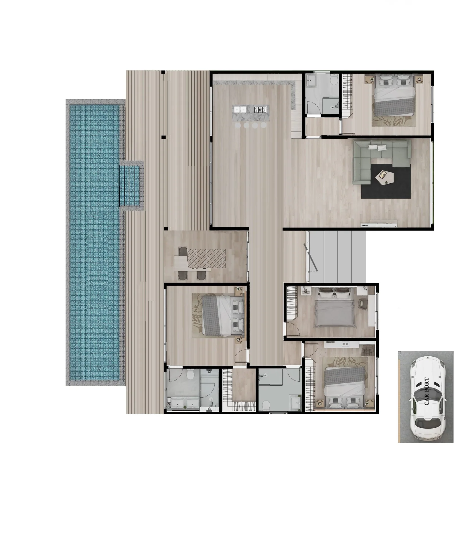 Moda Modena Zee four-bedroom villa floor plan