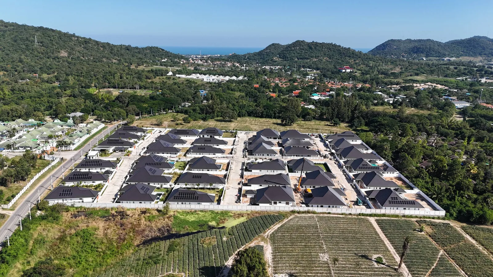 Aerial view of villa plots at The Clouds Hua Hin 3