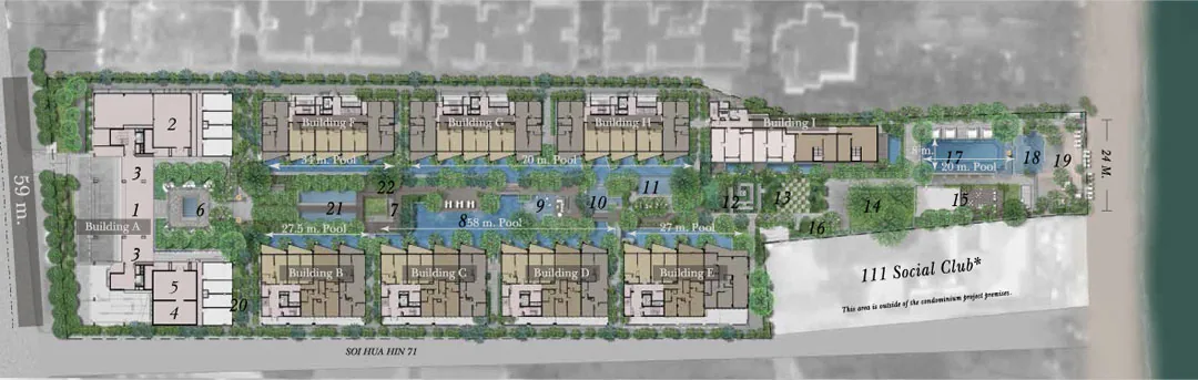 Master plan of InterContinental Residences Hua Hin