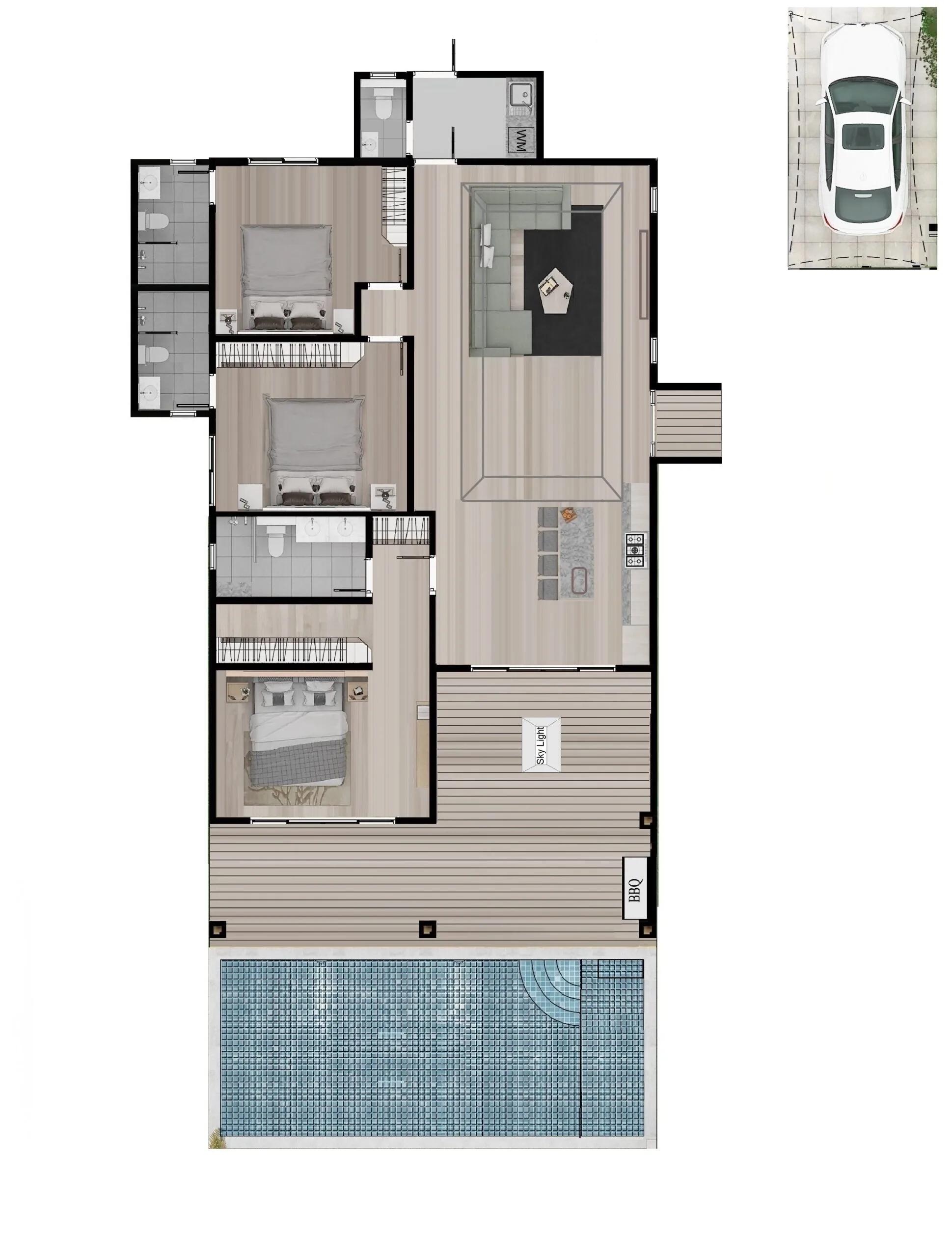 Moda Classic two-bedroom villa floor plan