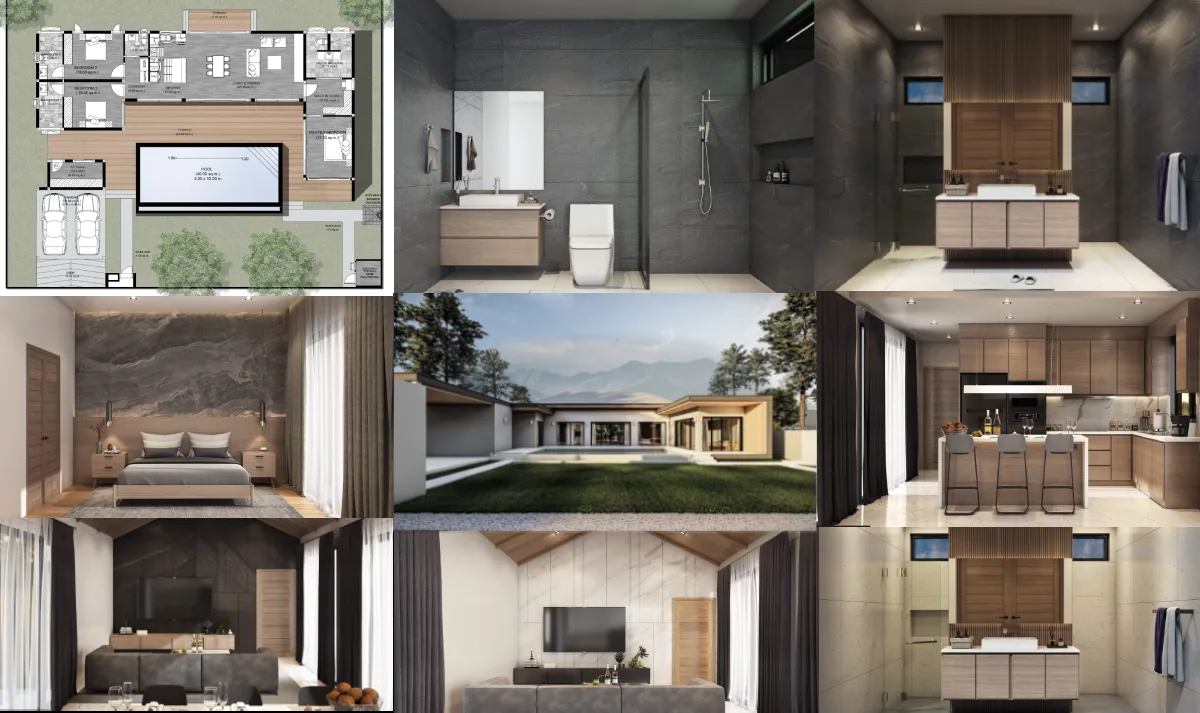 Overview of The Vista villa design at Hillside Hamlet Homes X
