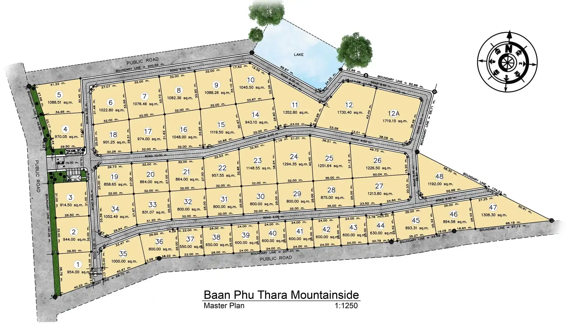 Development layout of Baan Phu Thara Mountainside